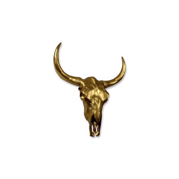 Nástěnná dekorace paroží BULL zlaté